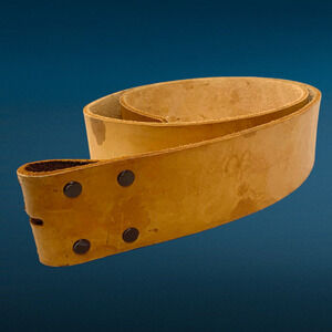 Vintage Tandy Leather Raw Untreated NATURAL Leather Wide 2" Belt No Holes READ